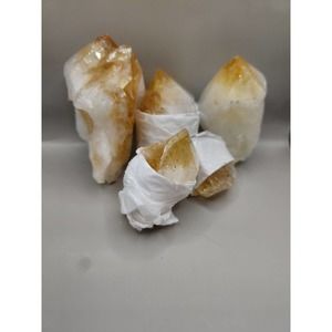 Natural Citrine Points, Grade AA Brazillian Quartz Unique Crystal Geode. Point